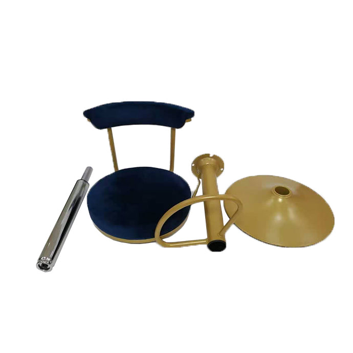 Scandinavian Metal Barstool Fabric Upholstered Counter Stool in Matte Finish for Indoor Clearhalo 'Bar Furniture' 'Bar Stools' 'bar_stools' 'furn' 'furn_bar_stools' 'Furniture' 'Kitchen & Dining Furniture' 5654144