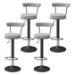 Scandinavian Metal Barstool Fabric Upholstered Counter Stool in Matte Finish for Indoor Grey Black 4 Piece Set Clearhalo 'Bar Furniture' 'Bar Stools' 'bar_stools' 'furn' 'furn_bar_stools' 'Furniture' 'Kitchen & Dining Furniture' 5654145