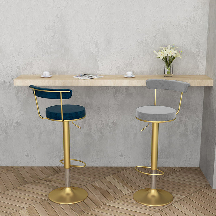 Scandinavian Metal Barstool Fabric Upholstered Counter Stool in Matte Finish for Indoor Clearhalo 'Bar Furniture' 'Bar Stools' 'bar_stools' 'furn' 'furn_bar_stools' 'Furniture' 'Kitchen & Dining Furniture' 5654150