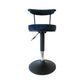 Scandinavian Metal Barstool Fabric Upholstered Counter Stool in Matte Finish for Indoor Dark Blue Black 1 Piece Clearhalo 'Bar Furniture' 'Bar Stools' 'bar_stools' 'furn' 'furn_bar_stools' 'Furniture' 'Kitchen & Dining Furniture' 5654159