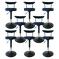 Scandinavian Metal Barstool Fabric Upholstered Counter Stool in Matte Finish for Indoor Dark Blue Black 8 Piece Set Clearhalo 'Bar Furniture' 'Bar Stools' 'bar_stools' 'furn' 'furn_bar_stools' 'Furniture' 'Kitchen & Dining Furniture' 5654163