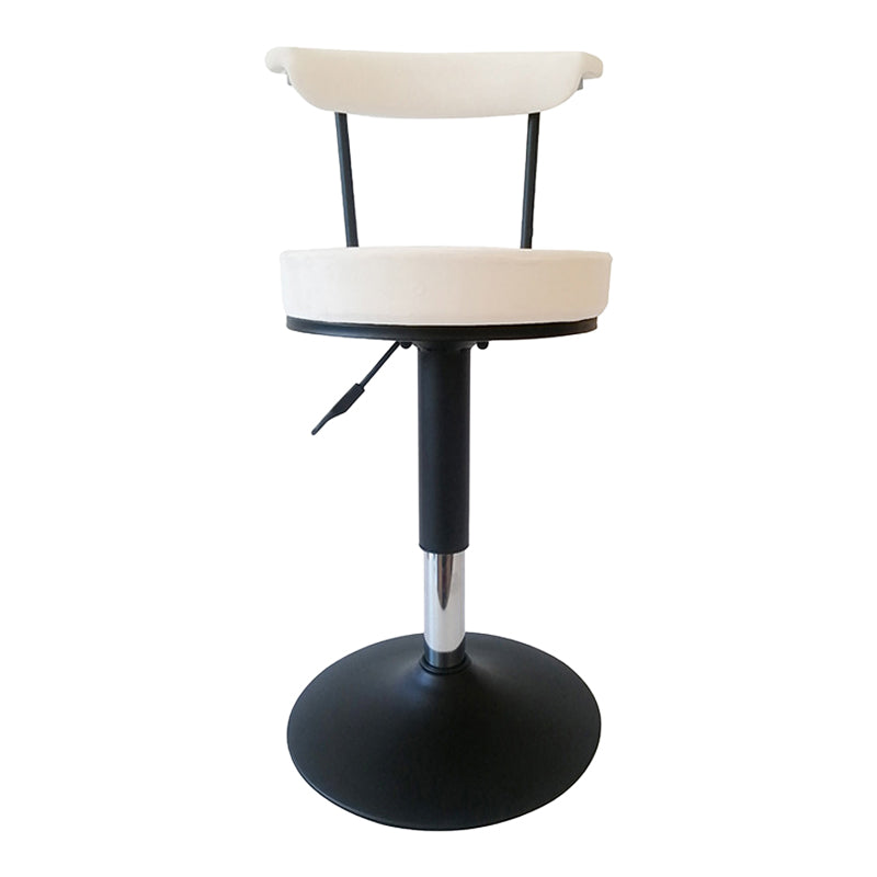 Scandinavian Metal Barstool Fabric Upholstered Counter Stool in Matte Finish for Indoor Gloss White Black 1 Piece Clearhalo 'Bar Furniture' 'Bar Stools' 'bar_stools' 'furn' 'furn_bar_stools' 'Furniture' 'Kitchen & Dining Furniture' 5654164