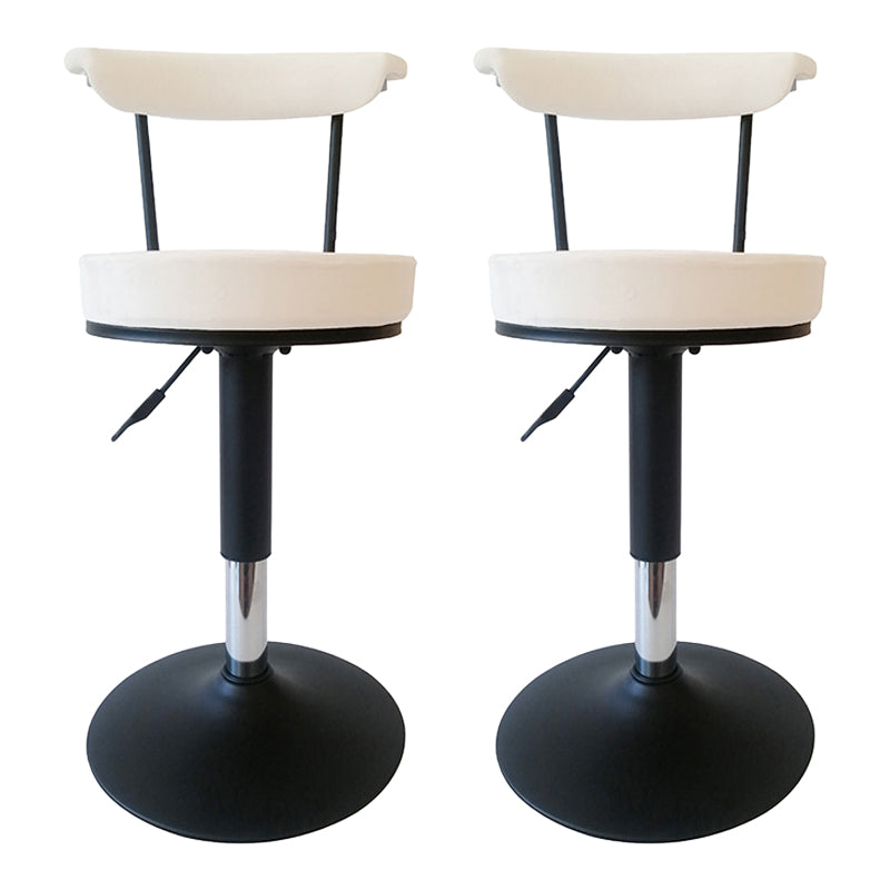Scandinavian Metal Barstool Fabric Upholstered Counter Stool in Matte Finish for Indoor Gloss White Black 2 Piece Set Clearhalo 'Bar Furniture' 'Bar Stools' 'bar_stools' 'furn' 'furn_bar_stools' 'Furniture' 'Kitchen & Dining Furniture' 5654165