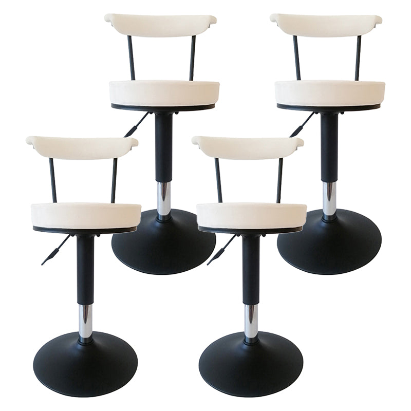 Scandinavian Metal Barstool Fabric Upholstered Counter Stool in Matte Finish for Indoor Gloss White Black 4 Piece Set Clearhalo 'Bar Furniture' 'Bar Stools' 'bar_stools' 'furn' 'furn_bar_stools' 'Furniture' 'Kitchen & Dining Furniture' 5654166