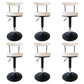 Scandinavian Metal Barstool Fabric Upholstered Counter Stool in Matte Finish for Indoor Gloss White Black 6 Piece Set Clearhalo 'Bar Furniture' 'Bar Stools' 'bar_stools' 'furn' 'furn_bar_stools' 'Furniture' 'Kitchen & Dining Furniture' 5654167