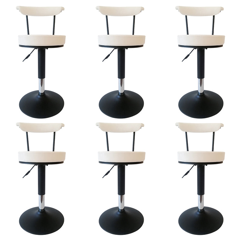 Scandinavian Metal Barstool Fabric Upholstered Counter Stool in Matte Finish for Indoor Gloss White Black 6 Piece Set Clearhalo 'Bar Furniture' 'Bar Stools' 'bar_stools' 'furn' 'furn_bar_stools' 'Furniture' 'Kitchen & Dining Furniture' 5654167