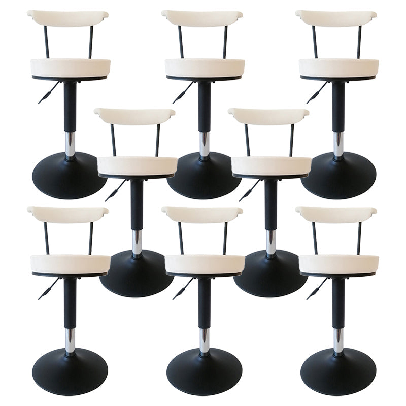 Scandinavian Metal Barstool Fabric Upholstered Counter Stool in Matte Finish for Indoor Gloss White Black 8 Piece Set Clearhalo 'Bar Furniture' 'Bar Stools' 'bar_stools' 'furn' 'furn_bar_stools' 'Furniture' 'Kitchen & Dining Furniture' 5654168