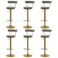 Scandinavian Metal Barstool Fabric Upholstered Counter Stool in Matte Finish for Indoor Grey Gold 6 Piece Set Clearhalo 'Bar Furniture' 'Bar Stools' 'bar_stools' 'furn' 'furn_bar_stools' 'Furniture' 'Kitchen & Dining Furniture' 5654172