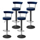 Scandinavian Metal Barstool Fabric Upholstered Counter Stool in Matte Finish for Indoor Blue Black 4 Piece Set Clearhalo 'Bar Furniture' 'Bar Stools' 'bar_stools' 'furn' 'furn_bar_stools' 'Furniture' 'Kitchen & Dining Furniture' 5654181