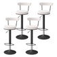 Scandinavian Metal Barstool Fabric Upholstered Counter Stool in Matte Finish for Indoor White Black 4 Piece Set Clearhalo 'Bar Furniture' 'Bar Stools' 'bar_stools' 'furn' 'furn_bar_stools' 'Furniture' 'Kitchen & Dining Furniture' 5654205