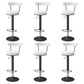 Scandinavian Metal Barstool Fabric Upholstered Counter Stool in Matte Finish for Indoor White Black 6 Piece Set Clearhalo 'Bar Furniture' 'Bar Stools' 'bar_stools' 'furn' 'furn_bar_stools' 'Furniture' 'Kitchen & Dining Furniture' 5654206