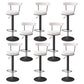 Scandinavian Metal Barstool Fabric Upholstered Counter Stool in Matte Finish for Indoor White Black 8 Piece Set Clearhalo 'Bar Furniture' 'Bar Stools' 'bar_stools' 'furn' 'furn_bar_stools' 'Furniture' 'Kitchen & Dining Furniture' 5654207