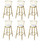 Glam Metal Barstool Plastic Counter Stool in Matte Finish for Indoor