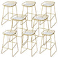 Glam Metal Barstool Plastic Counter Stool in Matte Finish for Indoor