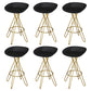 Glam Metal Barstool Plastic Counter Stool in Matte Finish for Indoor