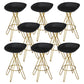 Glam Metal Barstool Plastic Counter Stool in Matte Finish for Indoor
