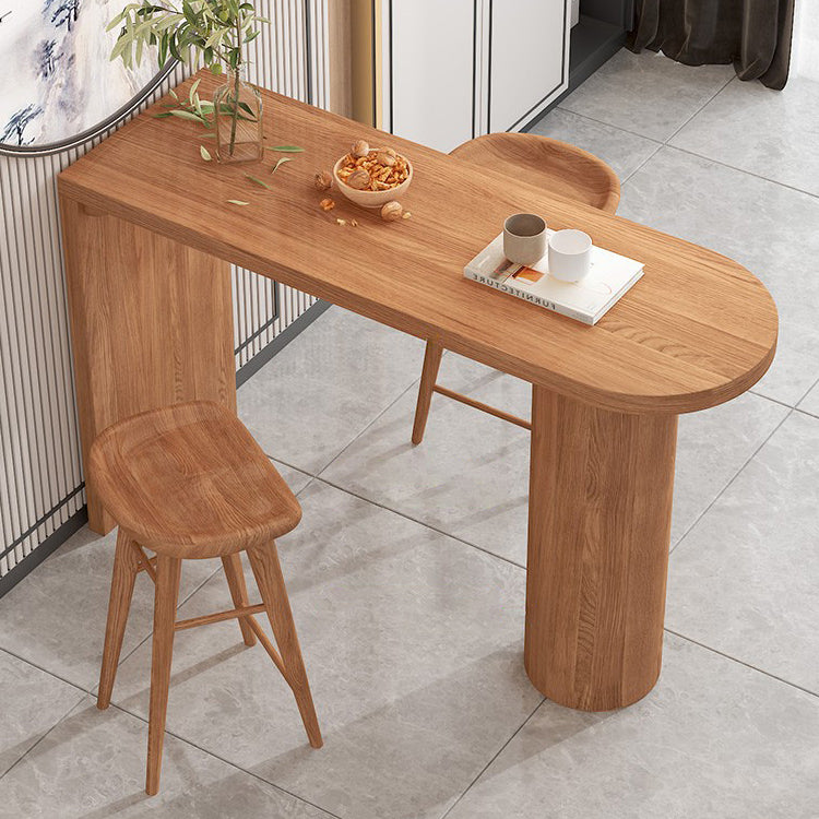 Juego de comedor de pub de madera maciza de 1/2/3/5 piezas, mesa interior moderna y taburete