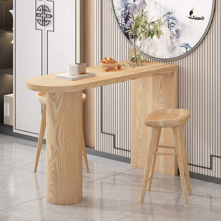 Juego de comedor de pub de madera maciza de 1/2/3/5 piezas, mesa interior moderna y taburete