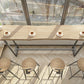 Mesa de bar rectangular de estilo moderno, mesa de mostrador de madera maciza de 1/5 piezas