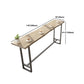 Mesa de bar rectangular de estilo moderno, mesa de mostrador de madera maciza de 1/5 piezas