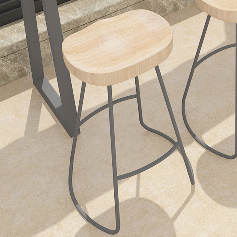 Juego de mesa rectangular de madera maciza para Bar, mesa de mostrador moderna de 1/5 piezas con taburetes sin respaldo