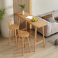 Mesa de bar rectangular de estilo moderno, mesa de mostrador de madera maciza de pino de 1/2/3 piezas