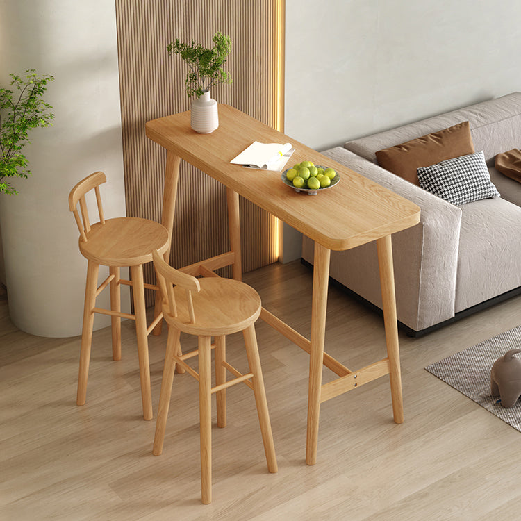Mesa de bar rectangular de estilo moderno, mesa de mostrador de madera maciza de pino de 1/2/3 piezas