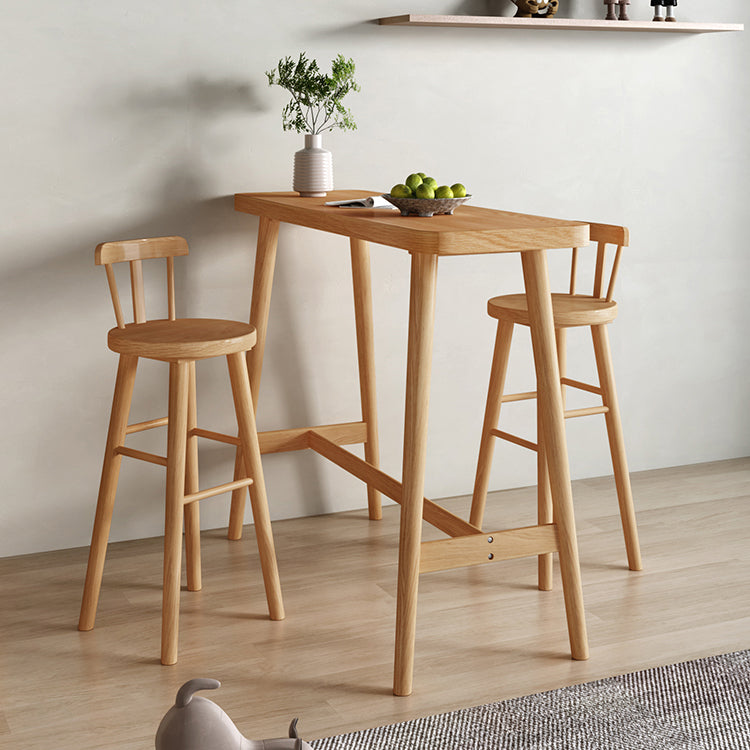 Mesa de bar rectangular de estilo moderno, mesa de mostrador de madera maciza de pino de 1/2/3 piezas