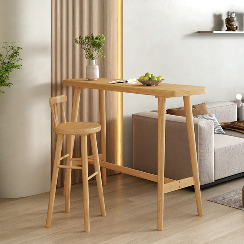Mesa de bar rectangular de estilo moderno, mesa de mostrador de madera maciza de pino de 1/2/3 piezas