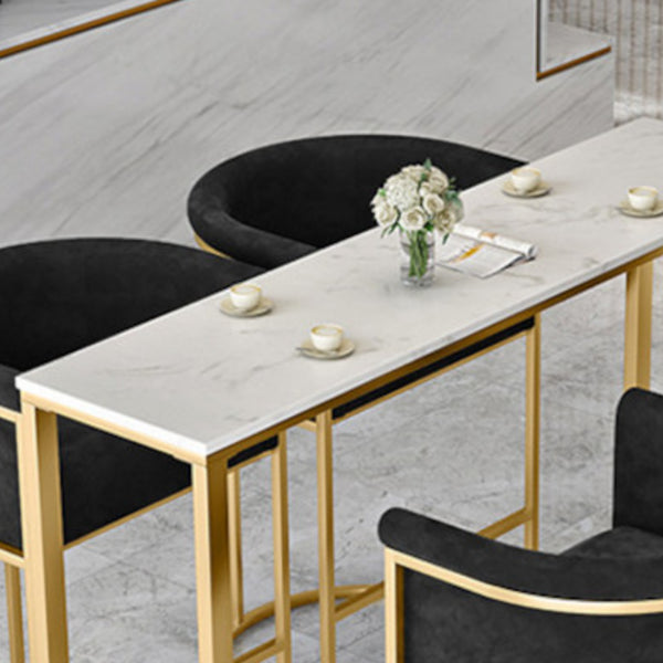 Runde Steinbistro -Set 1/2/3/5 Stück Glam Gold Basistisch und Stühle