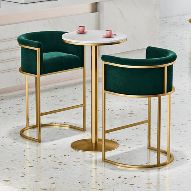 Runde Steinbistro -Set 1/2/3/5 Stück Glam Gold Basistisch und Stühle