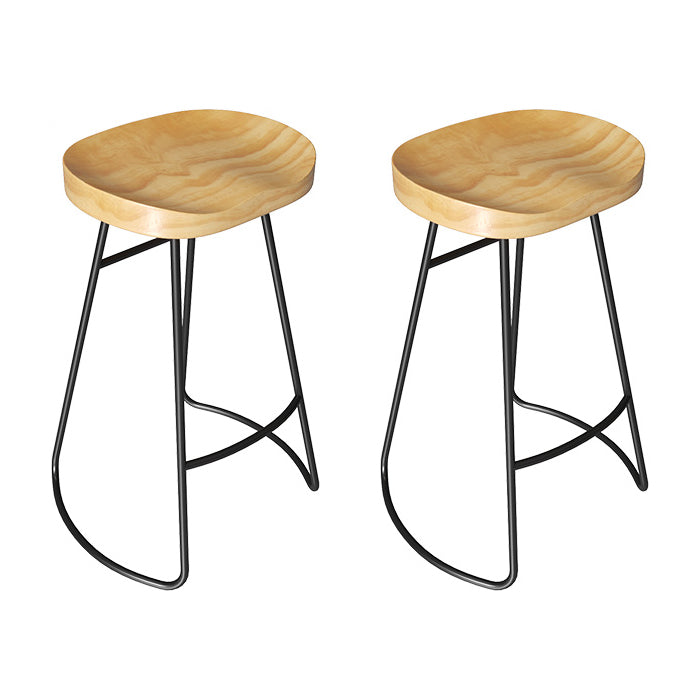 Modern Counter Height Pub Set 1/2/4/7 Pcs Solid Wood Top Bar Table and Bar Stools Wood 30"H Stools (Set of 2) Clearhalo 'Bar Furniture' 'furn' 'furn_home_bar_bar_sets' 'Furniture' 'Home Bars & Bar Sets' 'home_bar_bar_sets' 'Kitchen & Dining Furniture' 5654426