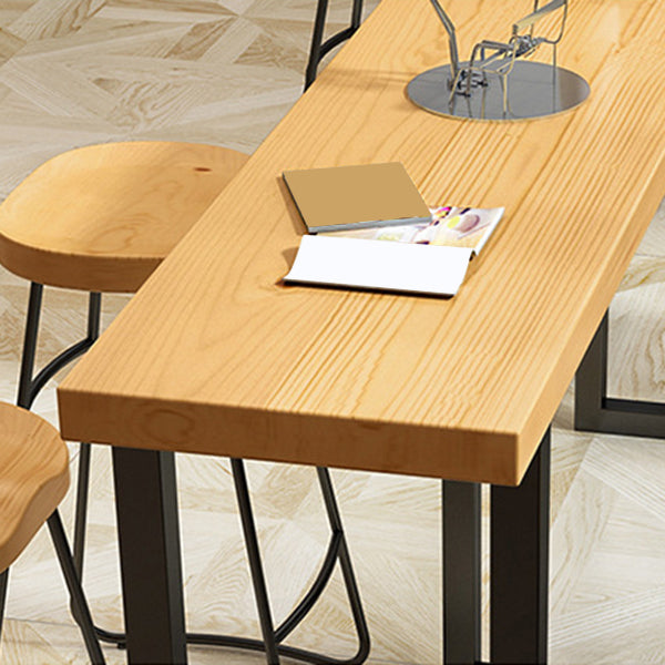 Modern Counter Height Pub Set 1/2/4/7 Pcs Solid Wood Top Bar Table and Bar Stools Clearhalo 'Bar Furniture' 'furn' 'furn_home_bar_bar_sets' 'Furniture' 'Home Bars & Bar Sets' 'home_bar_bar_sets' 'Kitchen & Dining Furniture' 5654428