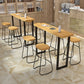 Modern Counter Height Pub Set 1/2/4/7 Pcs Solid Wood Top Bar Table and Bar Stools Clearhalo 'Bar Furniture' 'furn' 'furn_home_bar_bar_sets' 'Furniture' 'Home Bars & Bar Sets' 'home_bar_bar_sets' 'Kitchen & Dining Furniture' 5654438