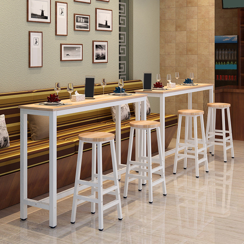Tavolo da barra del rettangolo industriale set 1/2/3 pezzi tavolino in legno per interno