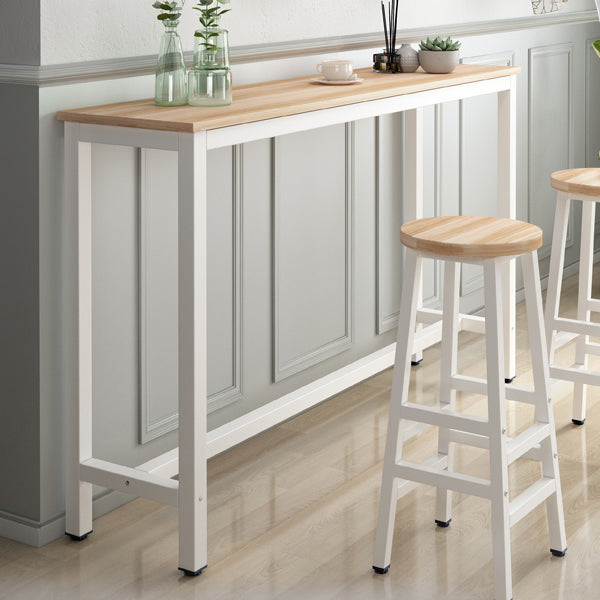 Tavolo da barra del rettangolo industriale set 1/2/3 pezzi tavolino in legno per interno