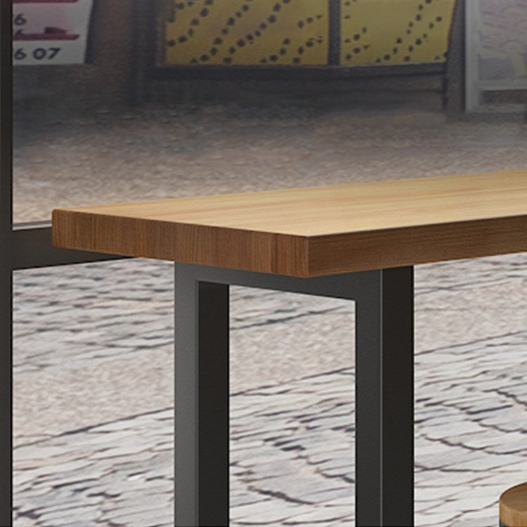 Juego de mesa de Bar moderno de 1/7 piezas, mesa de mostrador de madera rectangular para tienda de té con leche