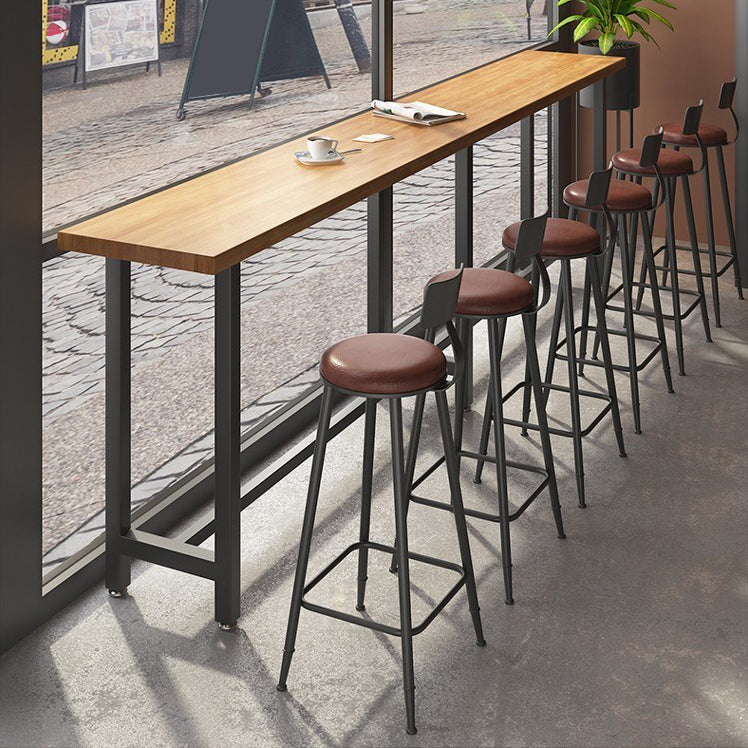 Juego de mesa de Bar moderno de 1/7 piezas, mesa de mostrador de madera rectangular para tienda de té con leche