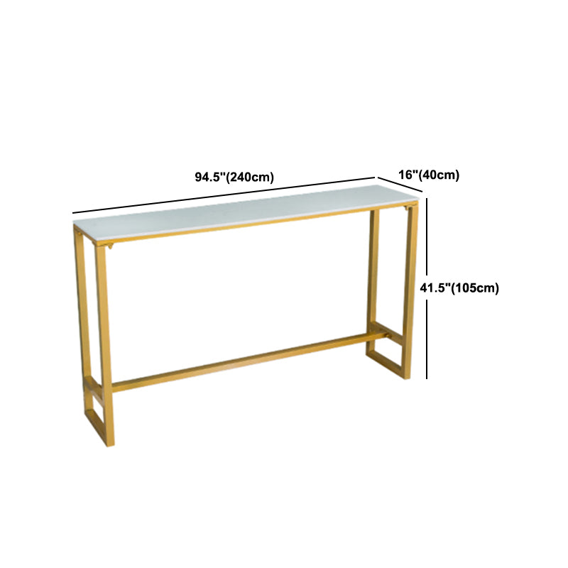 Juego de mesa de pub con reposapiés rectangular Glam 1/2/3/4/6 piezas Juego de bistró de cafetería blanca