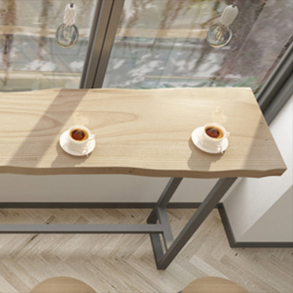 Table de table de bar à bois massif moderne
