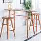 Juego de mesa y taburete de madera maciza de 1/2/3 piezas, juego moderno de altura para mostrador interior