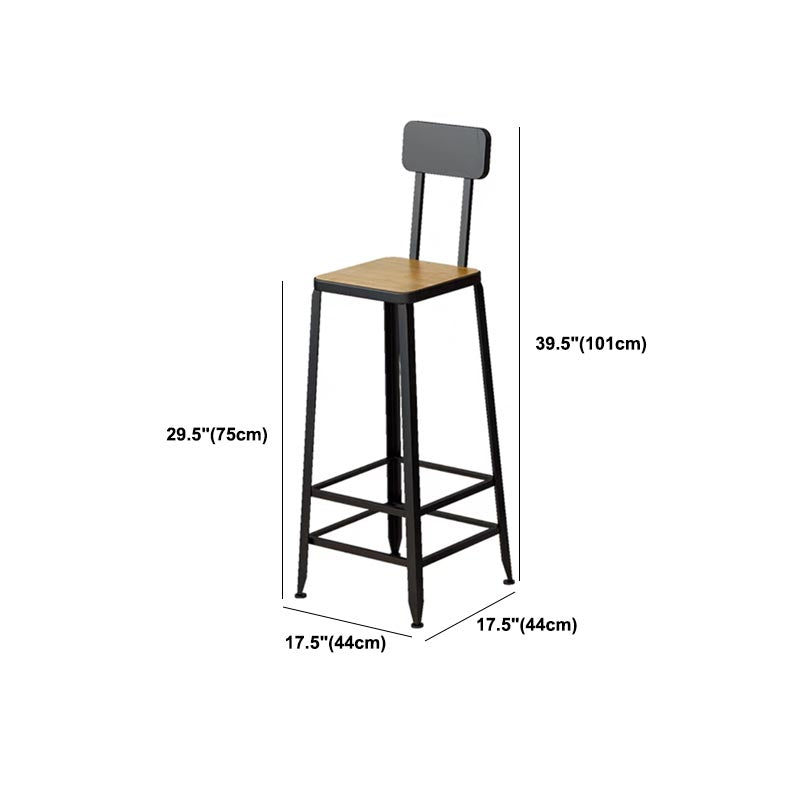 Juego de mesa de bar industrial de madera maciza, mesa de mostrador rectangular de 1/5 piezas con taburetes altos