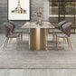 Luxurious Sintered Stone Top Dining Set Rectangle 1/3/4/5/7 Pieces Dining Room Table Set