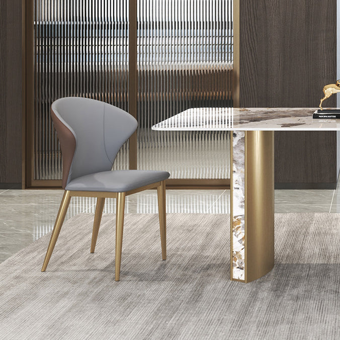 Luxurious Sintered Stone Top Dining Set Rectangle 1/3/4/5/7 Pieces Dining Room Table Set