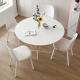 モダンな1/3/4/5ピースダイニングセットダイニングルーム用の丸い石のダイニングテーブル