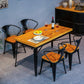 Industrial Dining Chairs Set 1/2/5 Pcs Solid Wood Top Table with Metal Windsor Chairs Clearhalo 'Dining Room Sets' 'Dining Tables & Seating' 'dining_room_set' 'furn' 'furn_dining_room_set' 'Furniture' 'Kitchen & Dining Furniture' 5654743