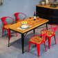 Industrial Dining Chairs Set 1/2/5 Pcs Solid Wood Top Table with Metal Windsor Chairs Clearhalo 'Dining Room Sets' 'Dining Tables & Seating' 'dining_room_set' 'furn' 'furn_dining_room_set' 'Furniture' 'Kitchen & Dining Furniture' 5654744