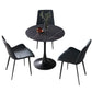 Modern Round Dining Set Stone 1/2/5 Pieces Dining Furniture in Matte Finish for Indoor