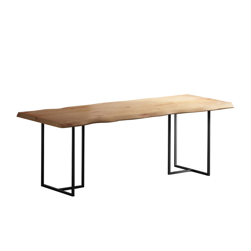 Industrial Wood Dining Set 1/2/5 Pieces Black Base Dining Furniture Clearhalo 'Dining Room Sets' 'Dining Tables & Seating' 'dining_room_set' 'furn' 'furn_dining_room_set' 'Furniture' 'Kitchen & Dining Furniture' 5654778