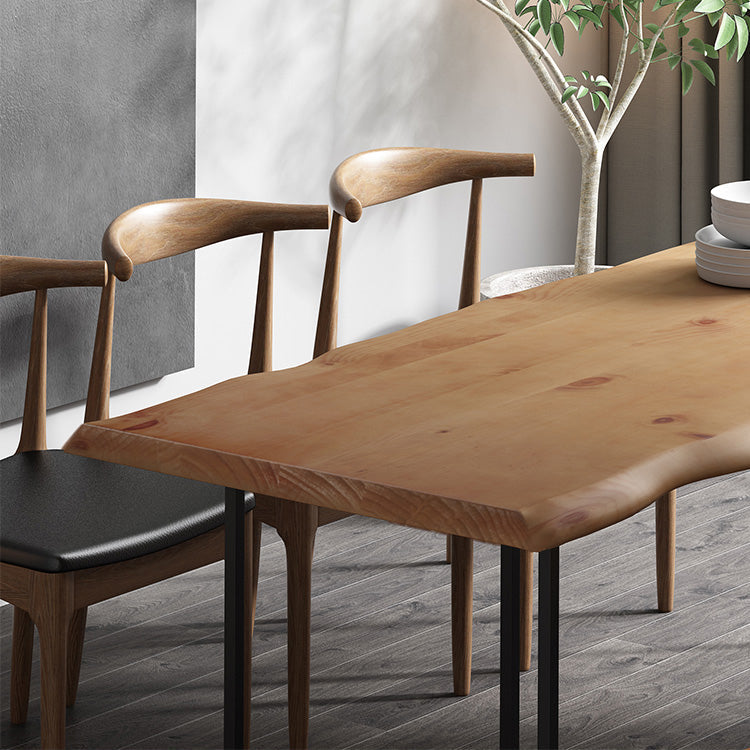 Industrial Wood Dining Set 1/2/5 Pieces Black Base Dining Furniture Clearhalo 'Dining Room Sets' 'Dining Tables & Seating' 'dining_room_set' 'furn' 'furn_dining_room_set' 'Furniture' 'Kitchen & Dining Furniture' 5654780